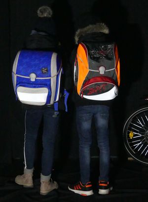 School satchels with reflectors