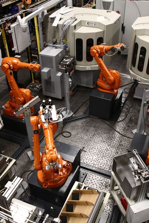 Stosowanie robotów w miejscu produkcji