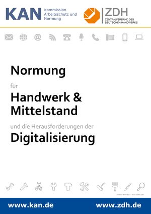 Plakat zur Veranstaltung Normung für Handwerk und Mittelstand und die Herausforderung der Digitalisierung 