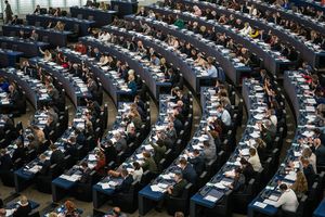 Interior view of the European Parliament