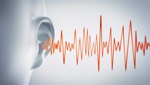 Illustration des ondes sonores qui atteignent l'oreille d'une personne
