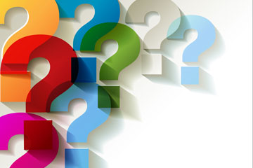 Viele bunte Fragezeichen. Klick öffnet die Seite Kompendium Arbeitsschutz – die Wissensplattform der BGHW