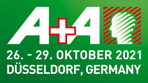 Logo der A+A 2021 in Düsseldorf