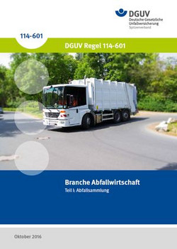 Titelseite der Branchenregel der DGUV zum Thema Abfallwirtschaft
