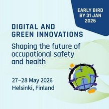 Ankündigung der EUROSHNET-Konferenz, die am 27./28. Mai 2026 in Helsinki unter dem Titel “Digital and green innovations – Shaping the future of occupational safety and health“ stattfindet. Der Frühbucherrabatt gilt bis 31. Januar 2026.