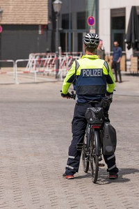 Policeman on a bicycle