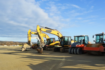 Verschiedene Baumaschinen