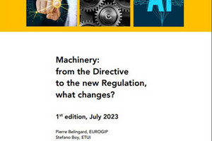 Deckblatt des kommentierten Vergleichs der Maschinenrichtlinie mit der EU-Maschinenverordnung
