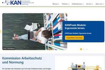 Screenshot der Startseite der neuen KAN-Homepage. Klick öffnet die Seite Neue KAN-Webseite online