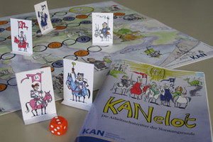 Brettspiel KANelot aufgebaut