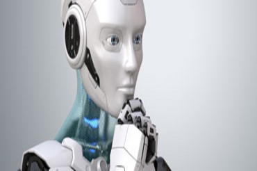 Robot humanoïde en position de penseur